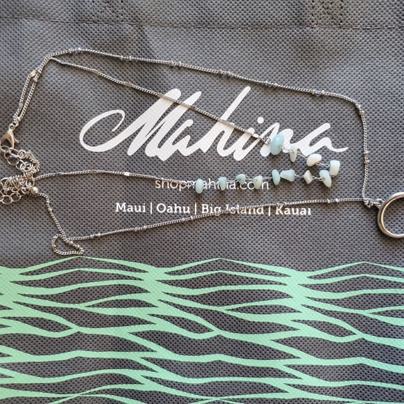 mahina Jewelry 2 Necklaces In One Stones And Half Moon Poshmark